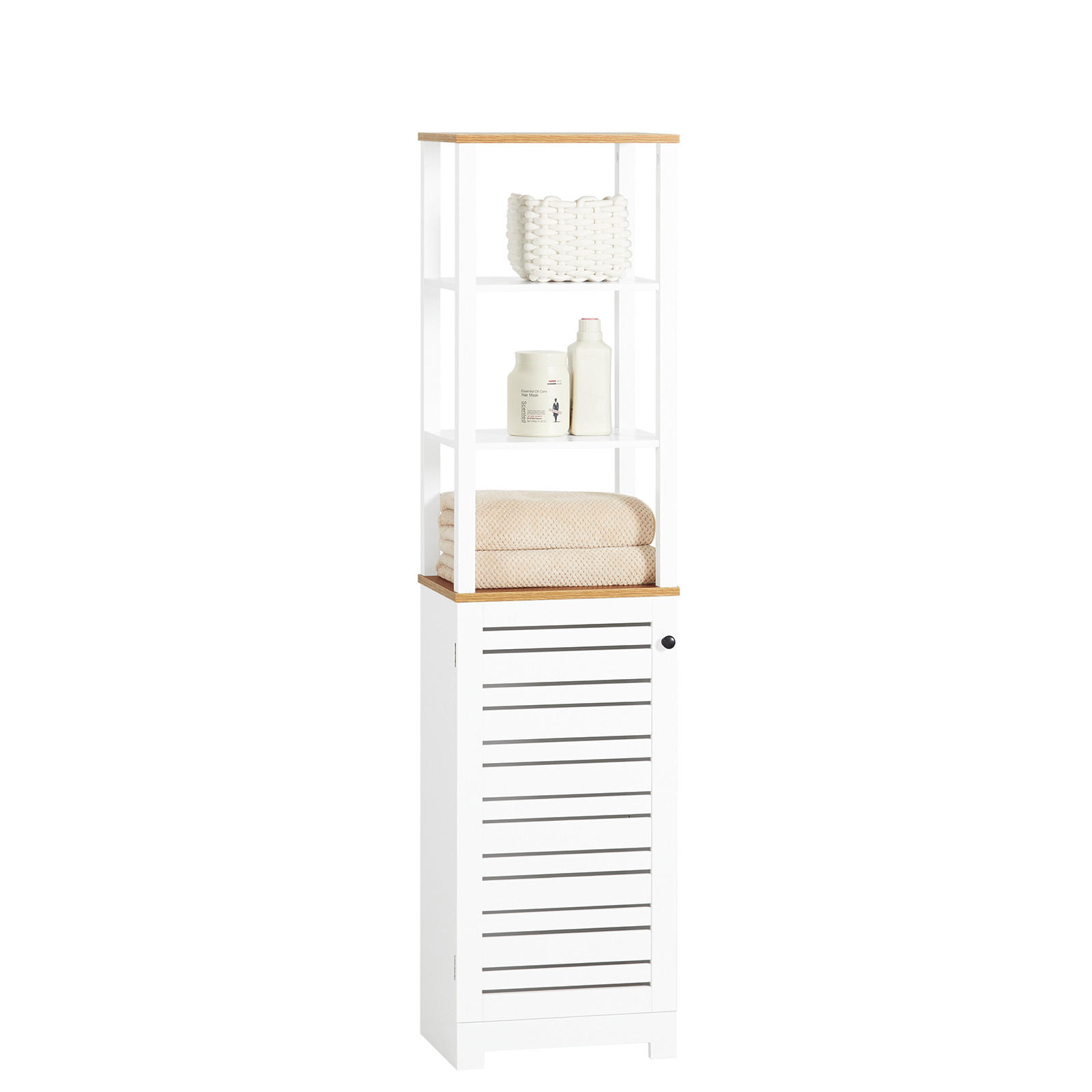 HOCHSCHRANK Weiß - Weiß, Holzwerkstoff (60/160/30cm) - SoBuy