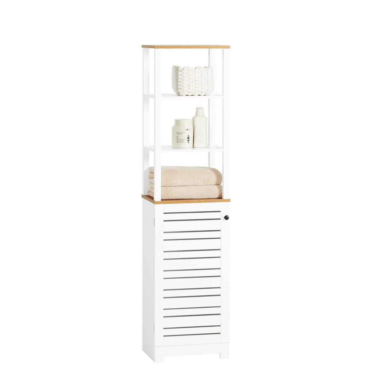 HOCHSCHRANK Weiß - Weiß, Holzwerkstoff (60/160/30cm) - SoBuy