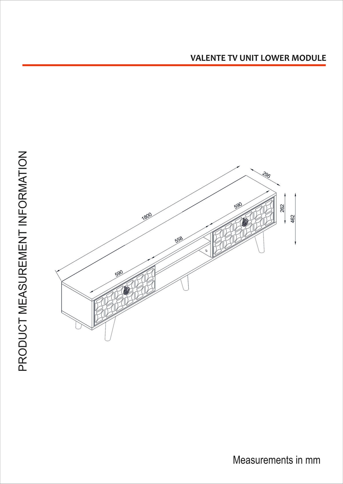 TV-LOWBOARD Valente Walnuss Dunkelgrün - Dunkelgrün/Goldfarben, Holzwerkstoff/Kunststoff (180/46.2/29.5cm) - moebel17