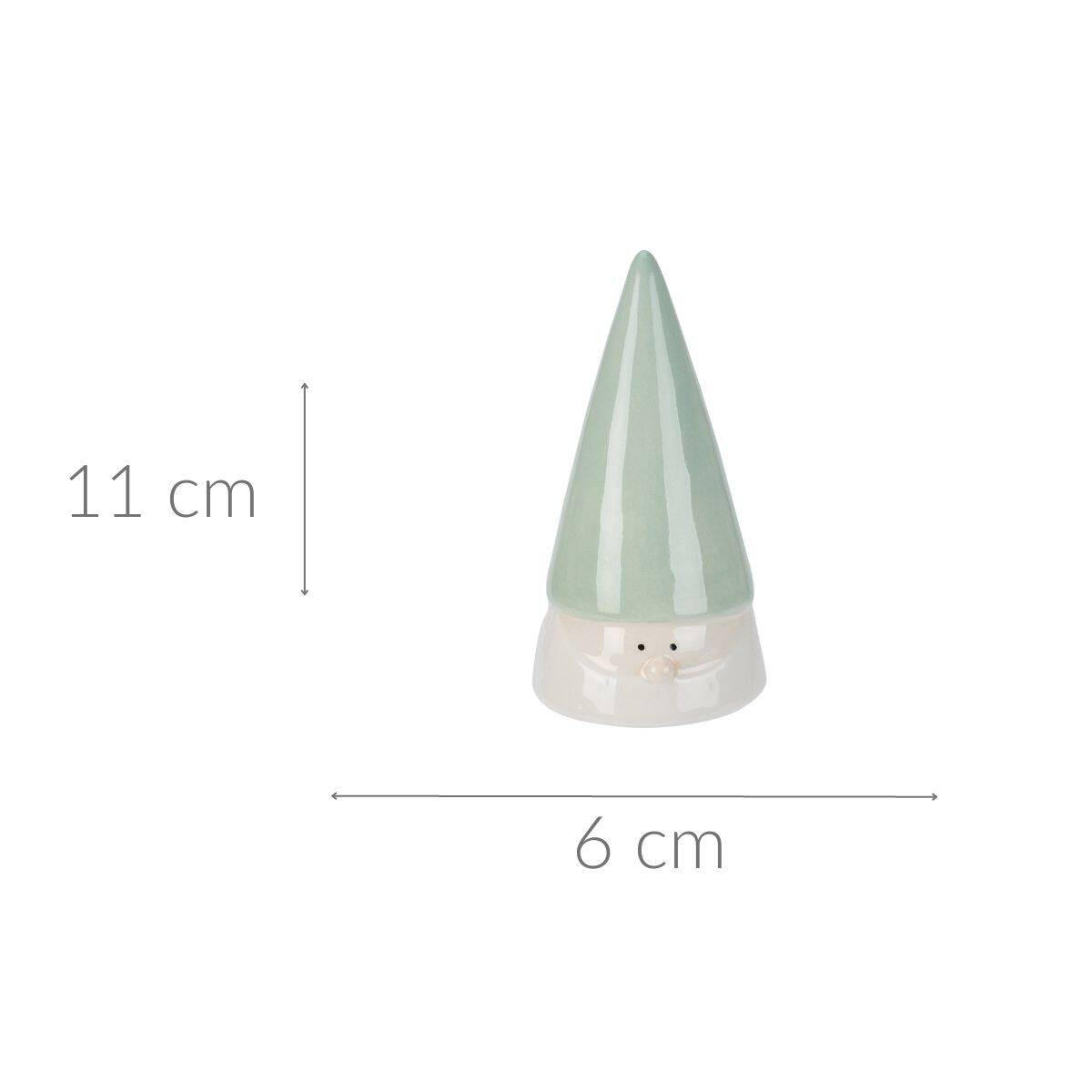 WEIHNACHTSDEKO Wichtelmännchen 11 cm - Grün, Keramik (6/11.5/6cm) - Home Styling Collection