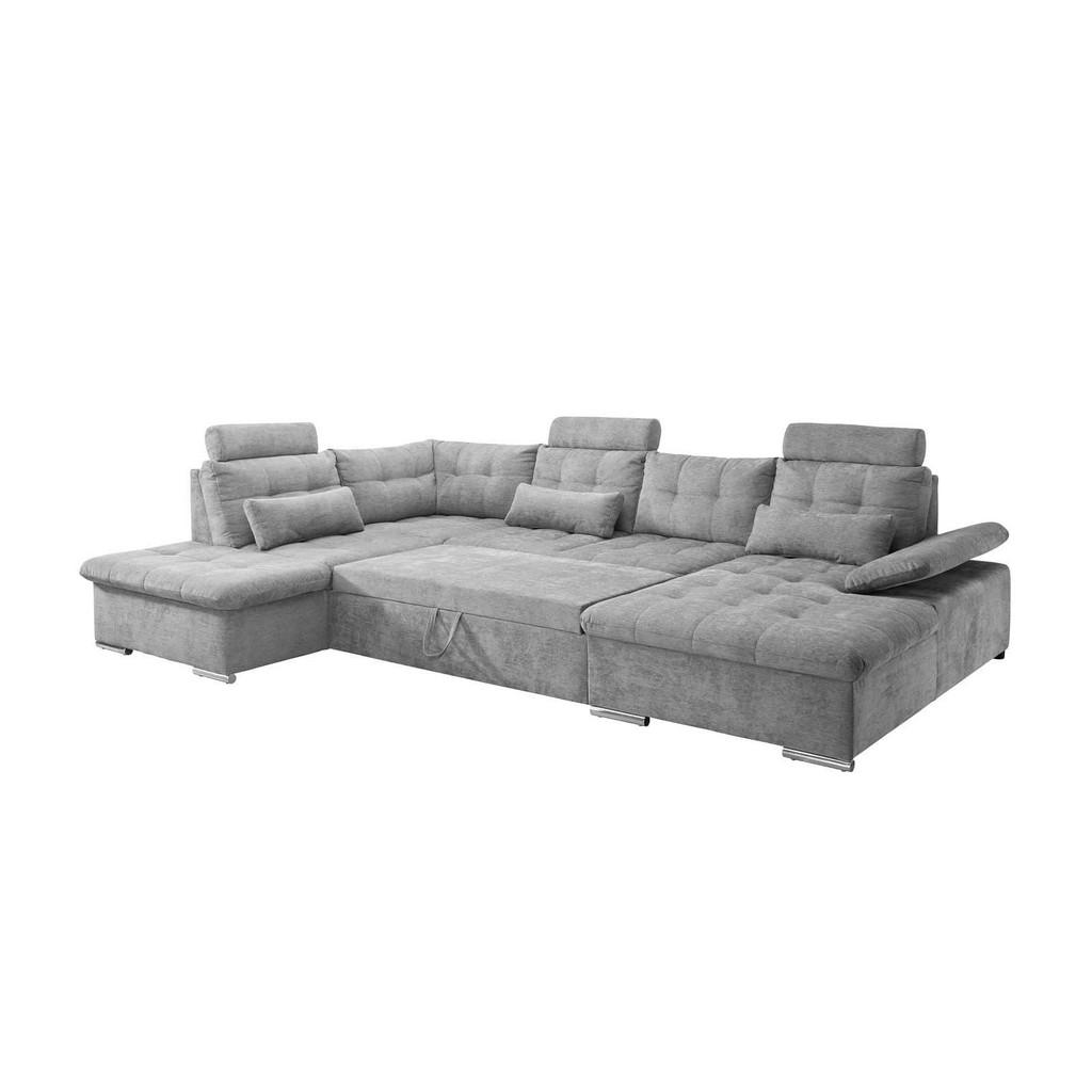 Thumbnail - ed exciting design Wohnlandschaft, Hellgrau, Textil, Uni, U-Form,L-Form, 324x107x218 cm, Wohnzimmer, Sofas & Couches, Wo...