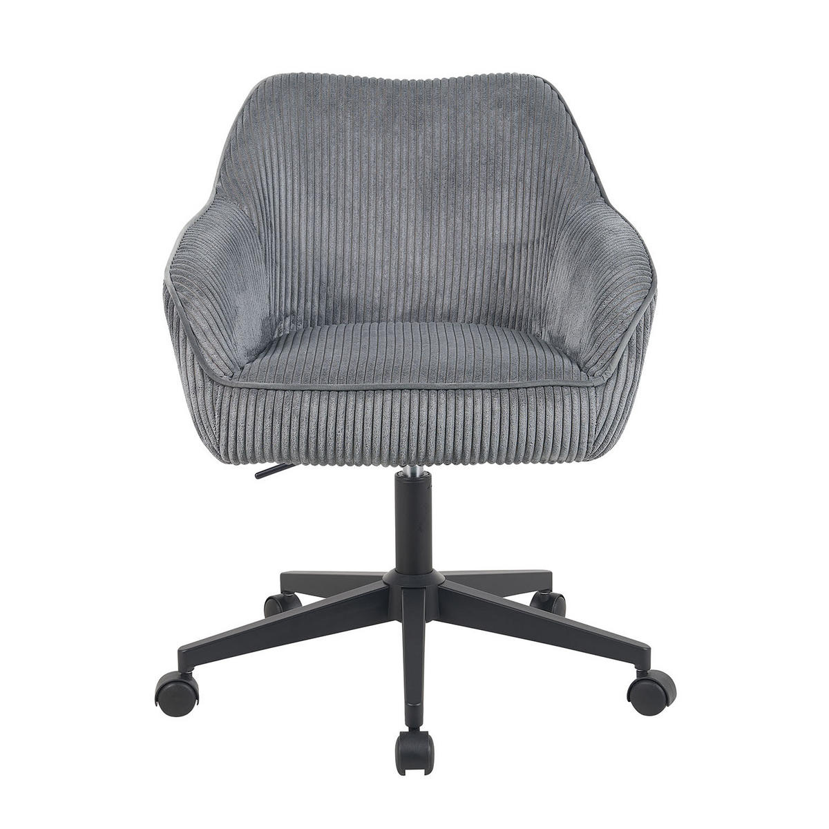 BÜROSTUHL Mika-Elio 2er-Set - Schwarz/Grau, Textil/Metall (60/79/61cm) - DUBI Möbel