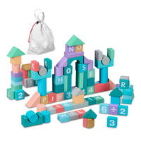 BAUSTEINE-SET - Multicolor, Holzwerkstoff (30/0.5cm) - Relaxdays