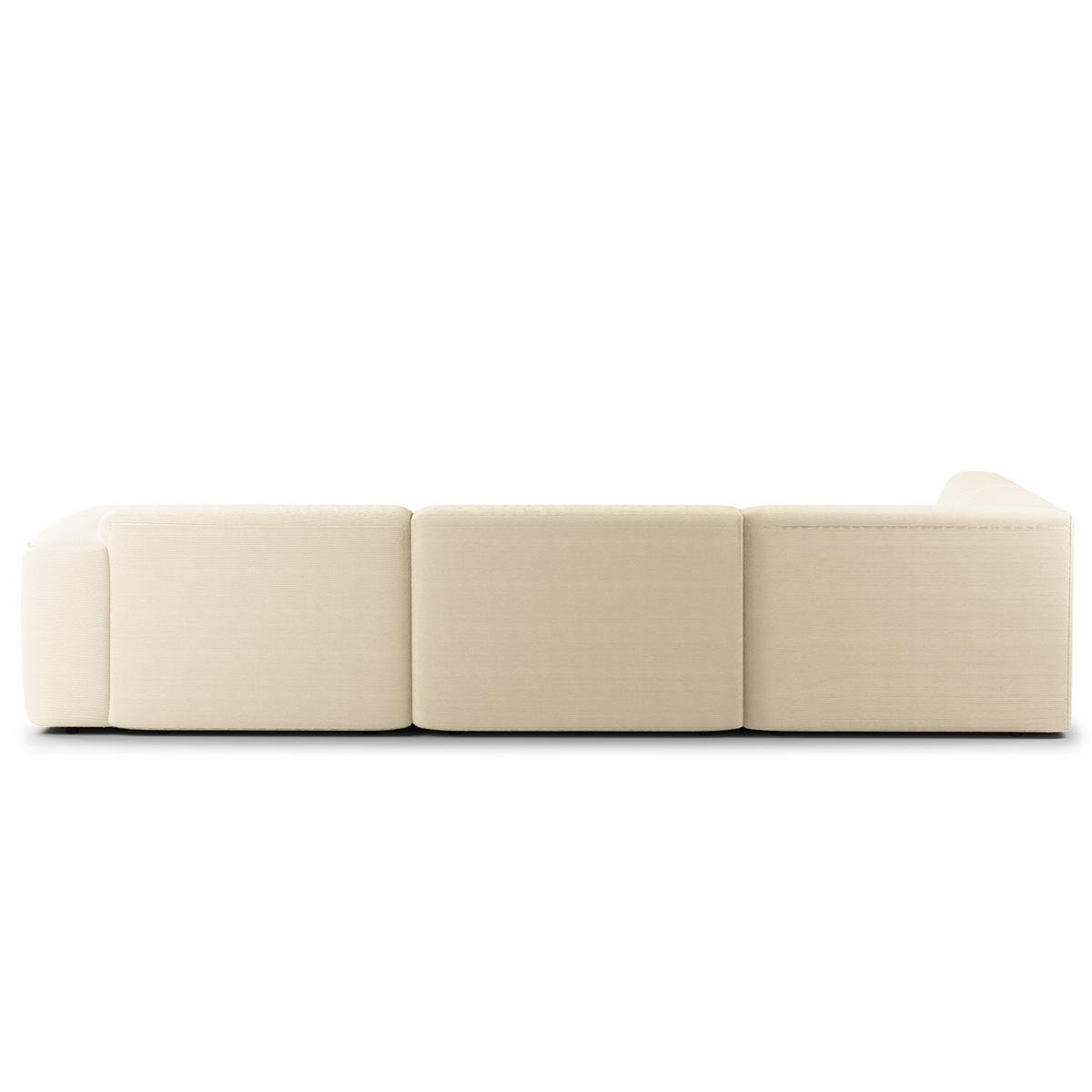 3-SITZER ECKSOFA mit Recamiere - Beige/Schwarz, Kunststoff/Textil (295/231cm) - home24