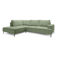 ECKSOFA May Salbeigrün 275 × 44 × 195 cm - Salbeigrün, Textil (275/44/195cm) - Pillovely