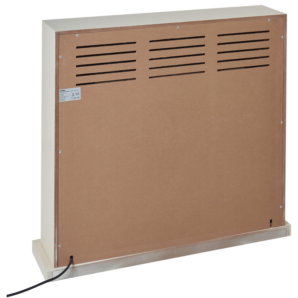 ELEKTROKAMIN Beige Sahara - Beige/Weiß, Holzwerkstoff (90/80/21cm) - Beliani