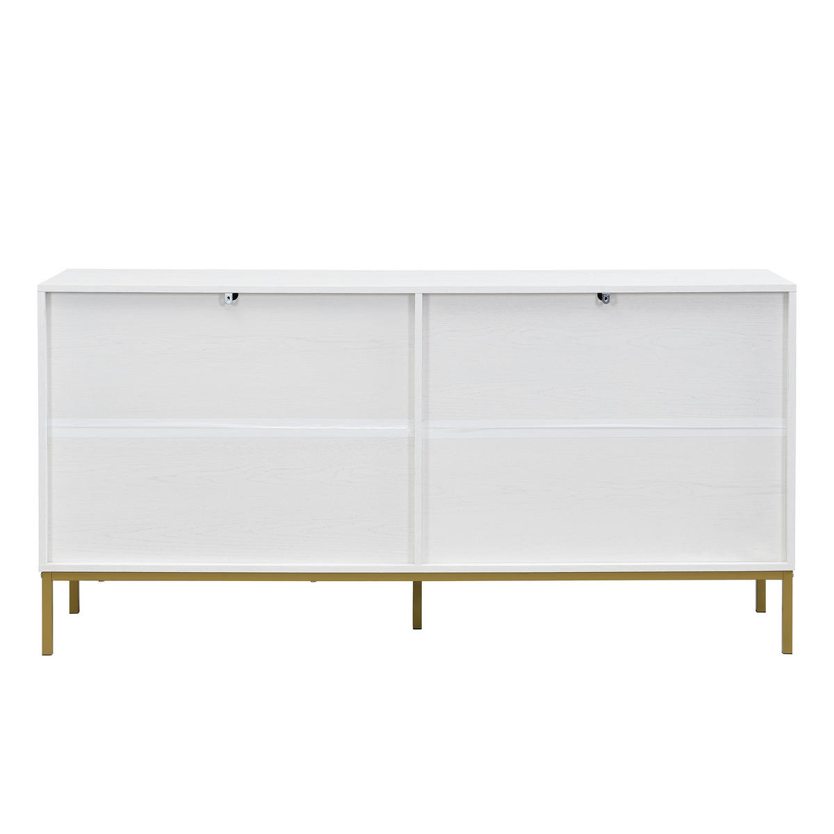 SIDEBOARD DE-37528 160/40/80,5 cm mit 4 Türen Weiß - Weiß, Holzwerkstoff (160/80.5/40cm) - ComfortXL