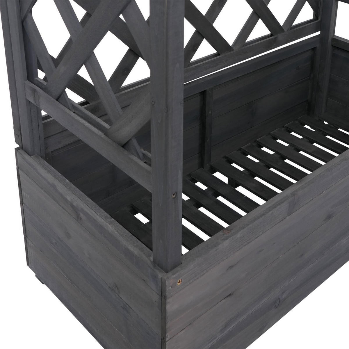 HOCHBEET 138x110x44cm Anthrazit-Grau - Grau, Holz (110/138/44cm) - PROREGAL