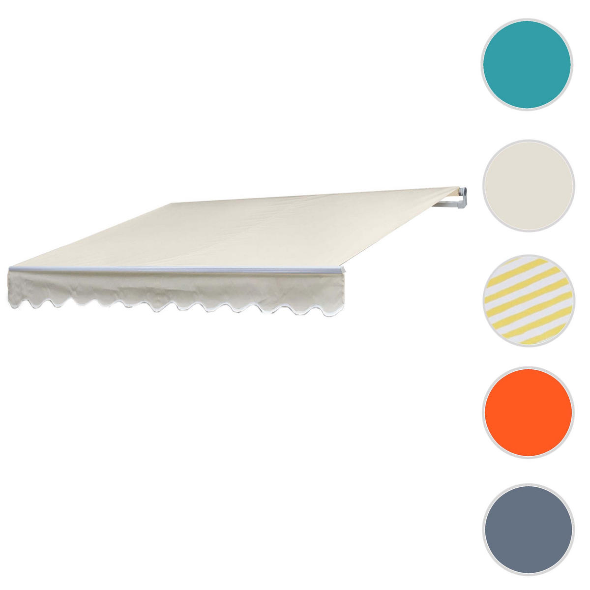 ALU-MARKISE Cremeweiß - Weiß, Textil (250/18/200cm) - MCW