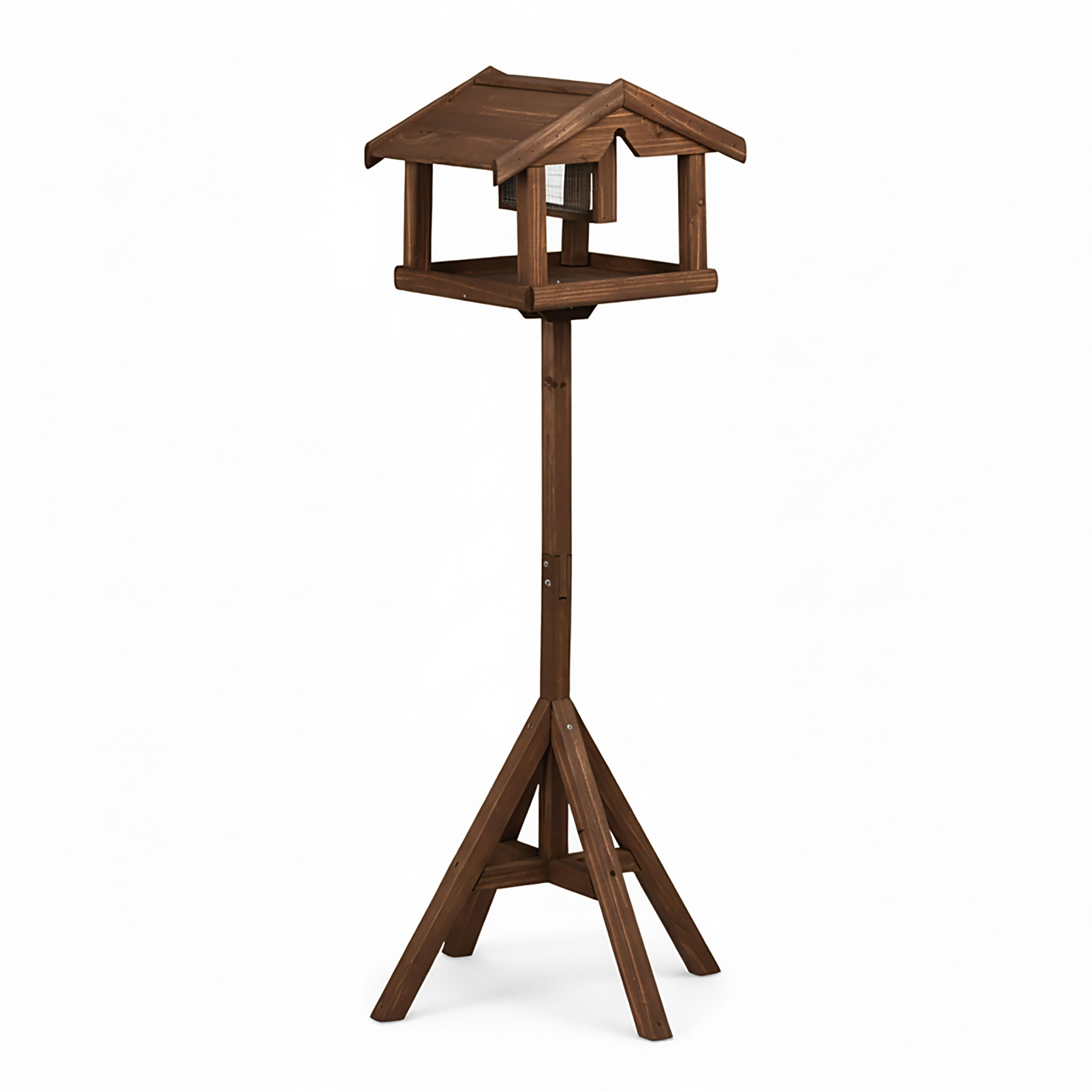 KŔMIDLO Hnedé jedľové drevo so stojanom - hnedá, drevo (50/117/50cm) - Relaxdays