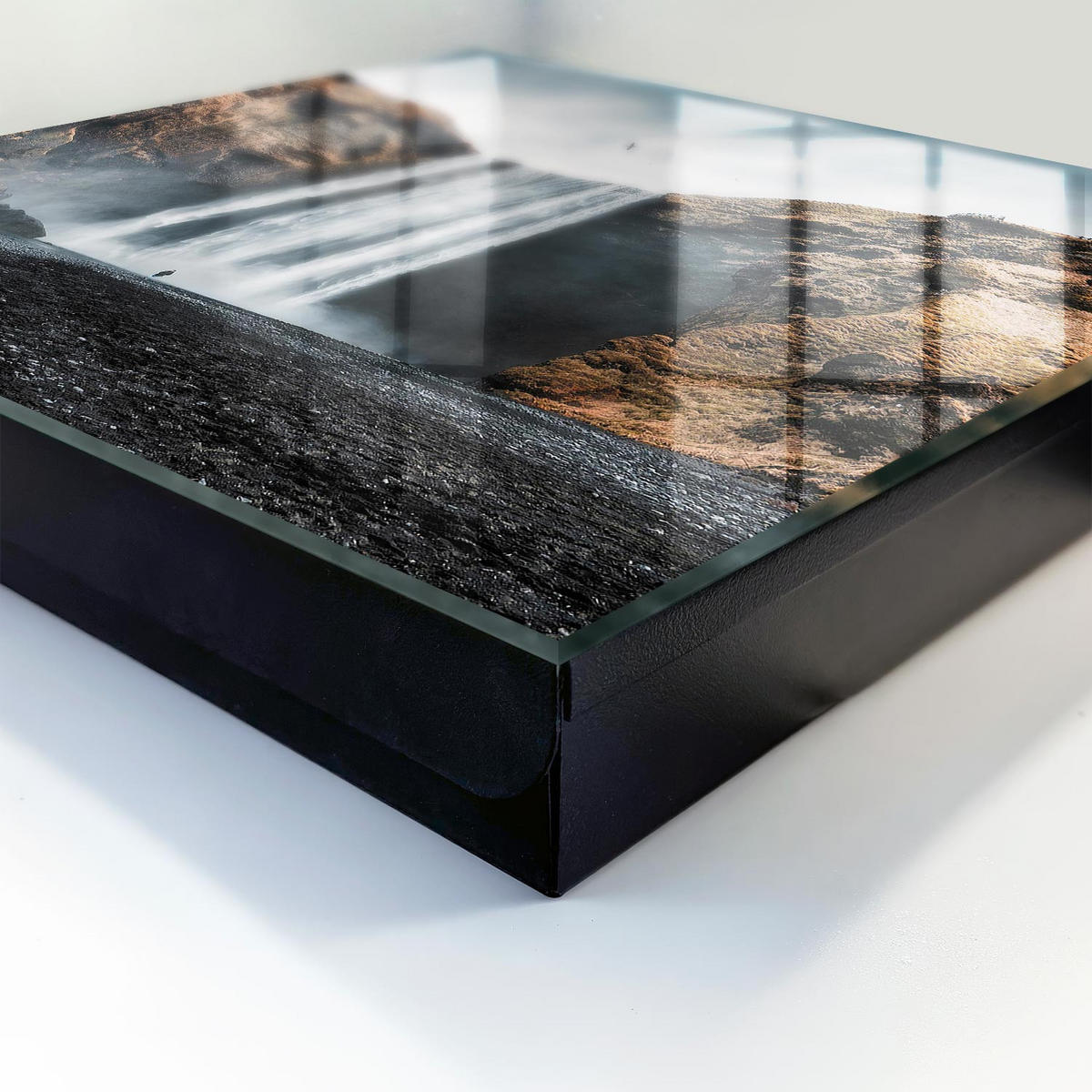 SCHLÜSSELBOX Schwarz 30x30 cm- Türöffnung nach rechts - Die Kraft der Natur - Braun, Metall (30/30/5cm) - TULUP