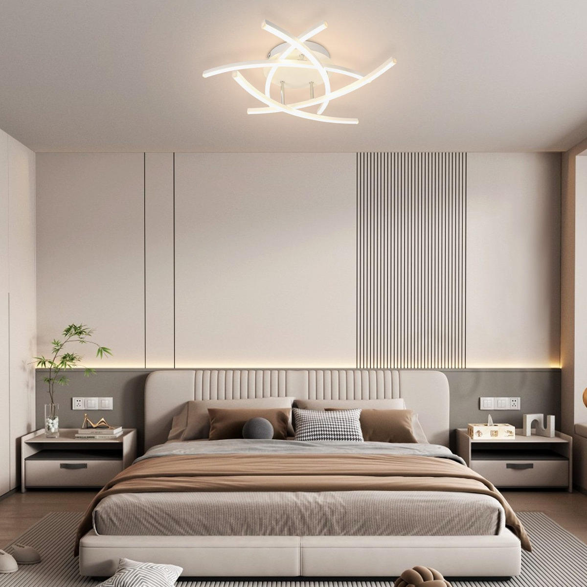 LED-DECKENLEUCHTE Mack 52/52/13cm - Weiß, Metall (52/52/13cm) - Nettlife