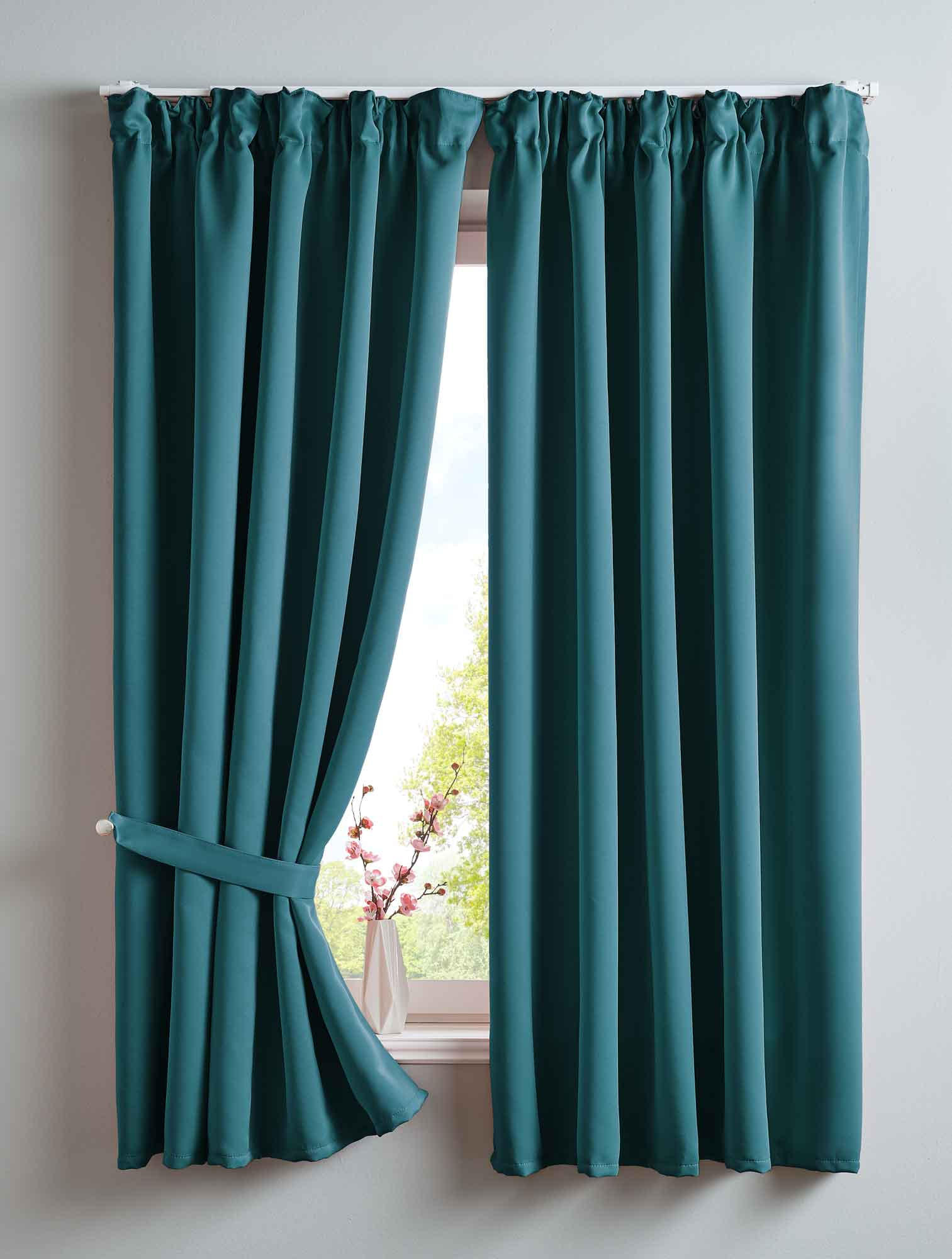VORHANG 2ER SET NEWYORK HxB 160x140 cm Petrol - Petrol, Textil (140/160cm) - Gardinenbox