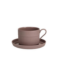 TASSE MIT UNTERTASSE Clare - Violett, Keramik (13.3/7/13.3cm) - home&you