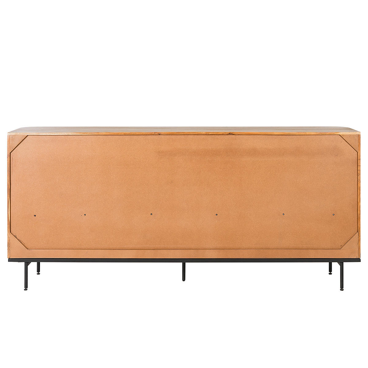 SIDEBOARD - Akazie massiv / Metall - Akaziefarben, Holz (177/90/42cm) - home24