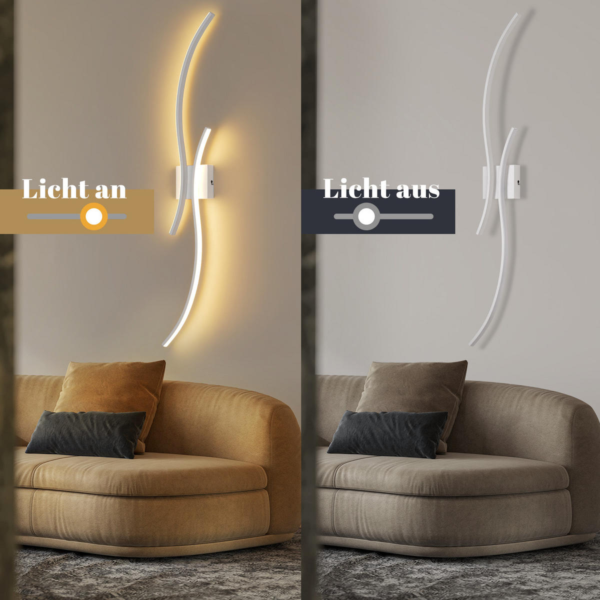 LED-WANDLEUCHTE Hellor 101.5/13.5/4.9 cm - Weiß, Metall (13.5/4.9/101.5cm) - ZMH