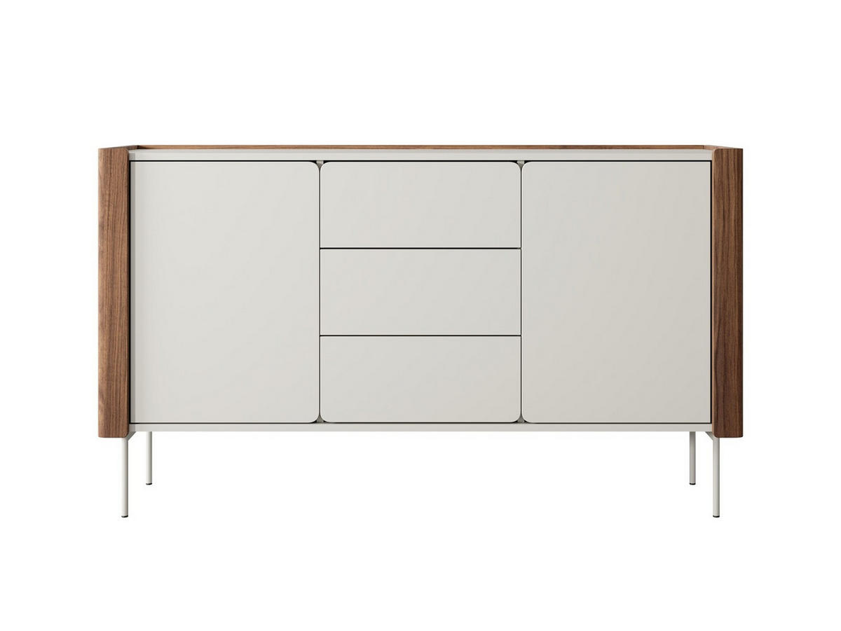 KOMMODE Paris 141, Nussbaum mit Kaschmir - Kaschmir/Walnussfarben, Holzwerkstoff (141/83/40cm) - Bettso