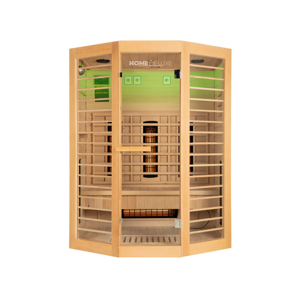 INFRAROTKABINE REDSUN DELUXE XL - Braun, Holz (155/190/120cm) - Home Deluxe