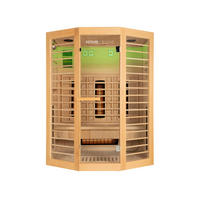 INFRAROTKABINE REDSUN DELUXE XL - Braun, Holz (155/190/120cm) - Home Deluxe