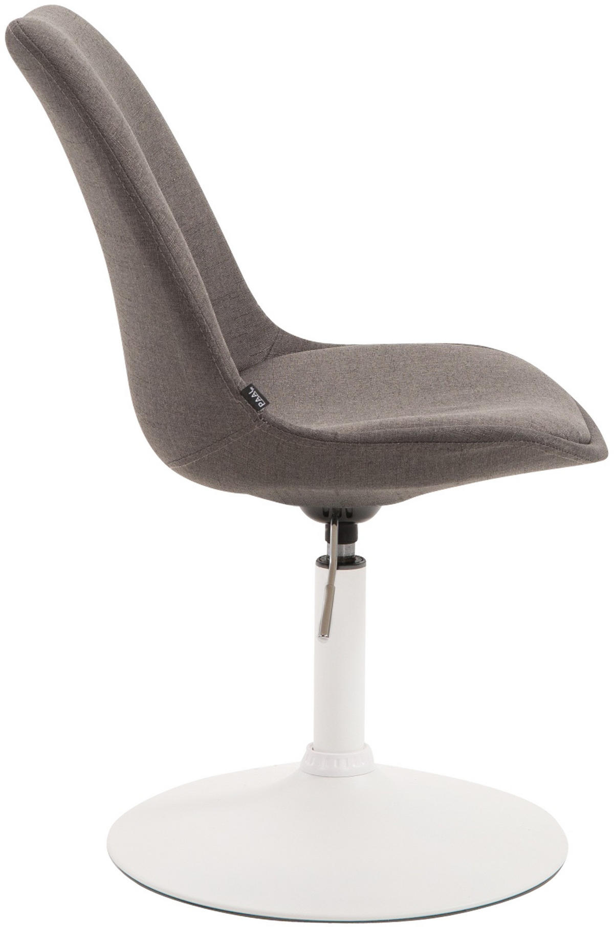 DREHSTUHL Stoff dunkelgrau - Dunkelgrau/Weiß, Textil/Metall (48/76/57cm) - CLP