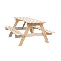 KINDERSITZGARNITUR aus naturholz- H50 x 90 x 90 cm - M018-1 - Beige, Holz - Timbela