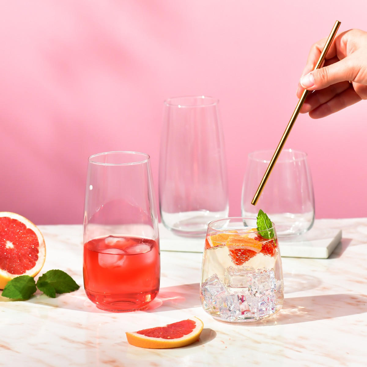 TRINKGLÄSER MODERN, 6ER-SET, 470 ML - Transparent, Glas (0.47L) - Krosno Glass