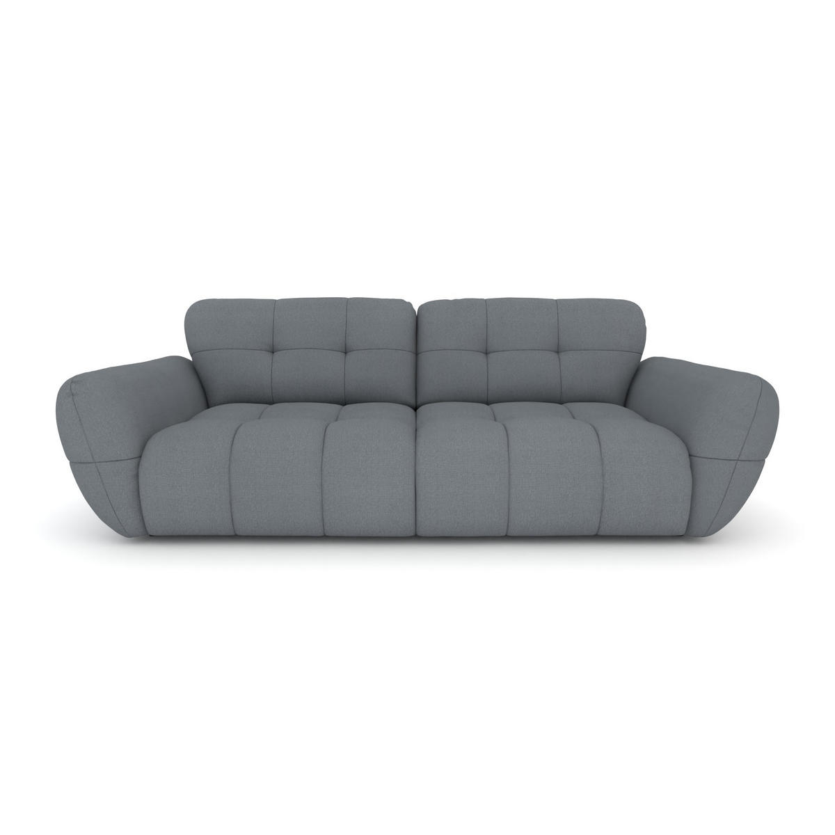BIGSOFA Vannes Chenille Grau 272/134/68 cm - Blaugrau, Kunststoff/Textil (272/68/134cm) - foamnova