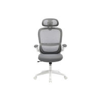 BÜROSESSEL - 63.5 x 63.5 - stoff - grau, weiß Nirano - Weiß, Textil (63.5/124/63.5cm) - Vente-Unique