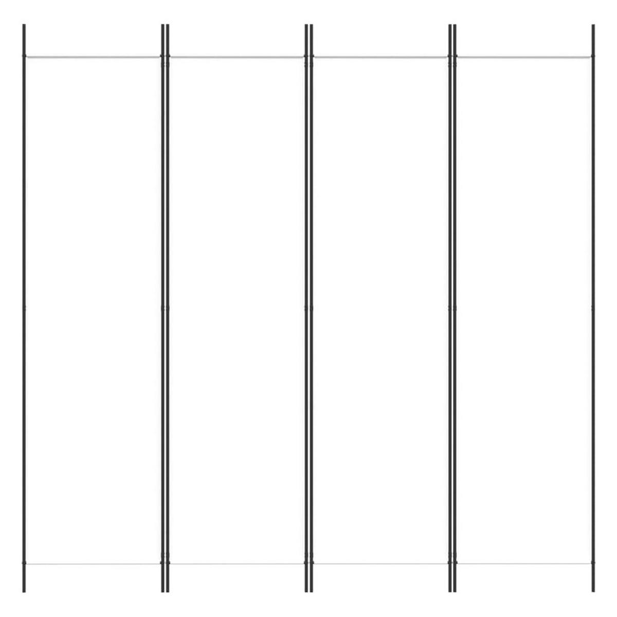 PARAVENT 4-teilig Weiss 200/200 Cm Stoff - Weiß, Textil (200/200/0.1cm) - vidaXL