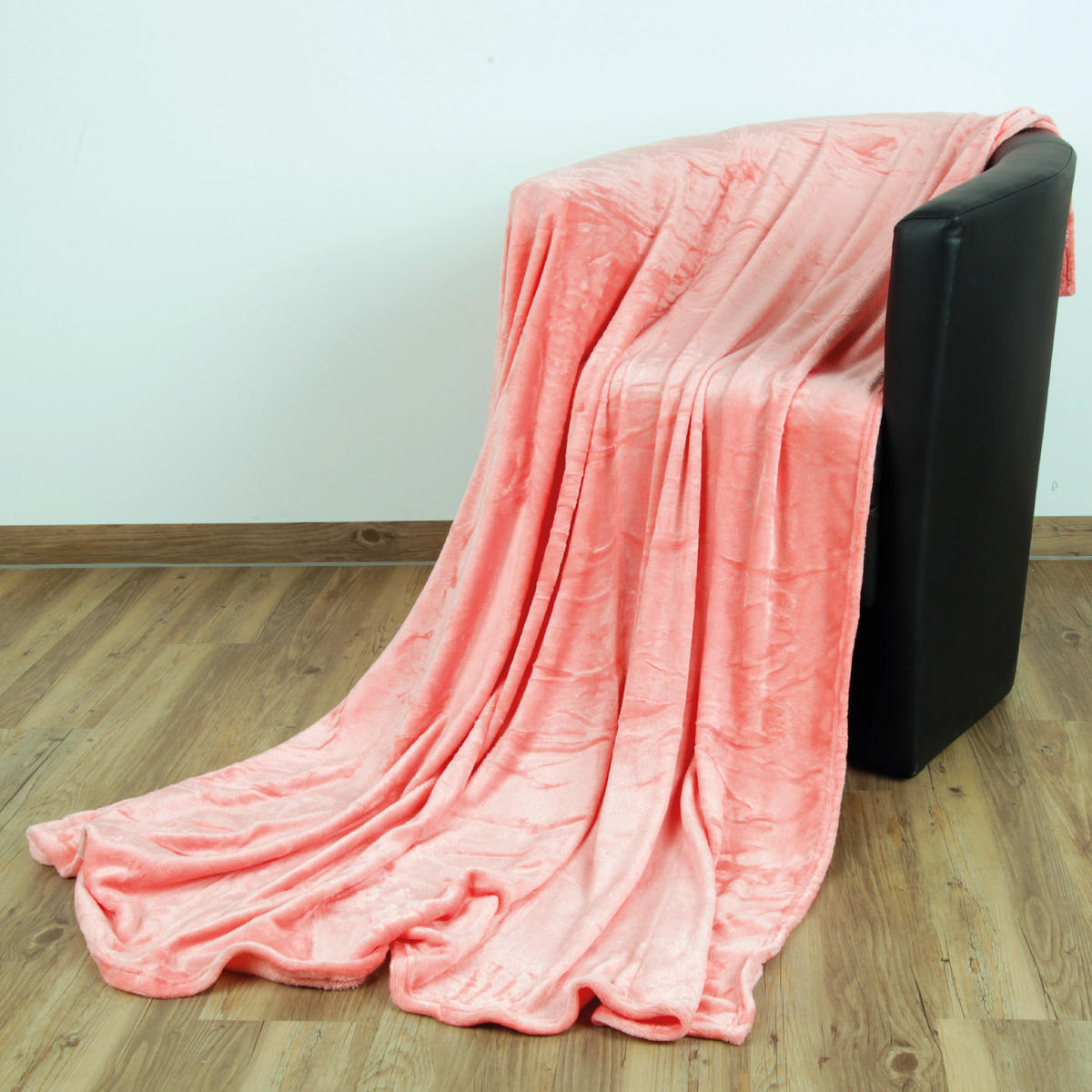 KUSCHELDECKE "Celina" Lachs 60x80 cm - Koralle, Textil (60/80cm)