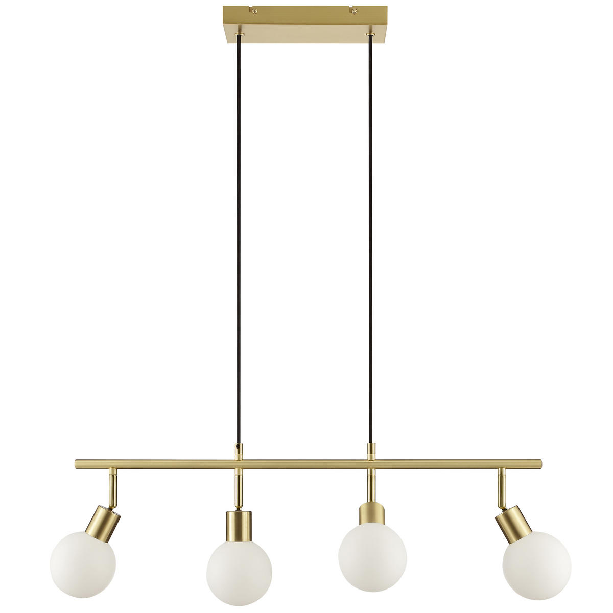 LED DECKENLEUCHTE Jorge Messing gebürstet/Weiß 12,5/77,5/120 cm - Multicolor, Metall (12.5/77.5/120cm) - Brilliant