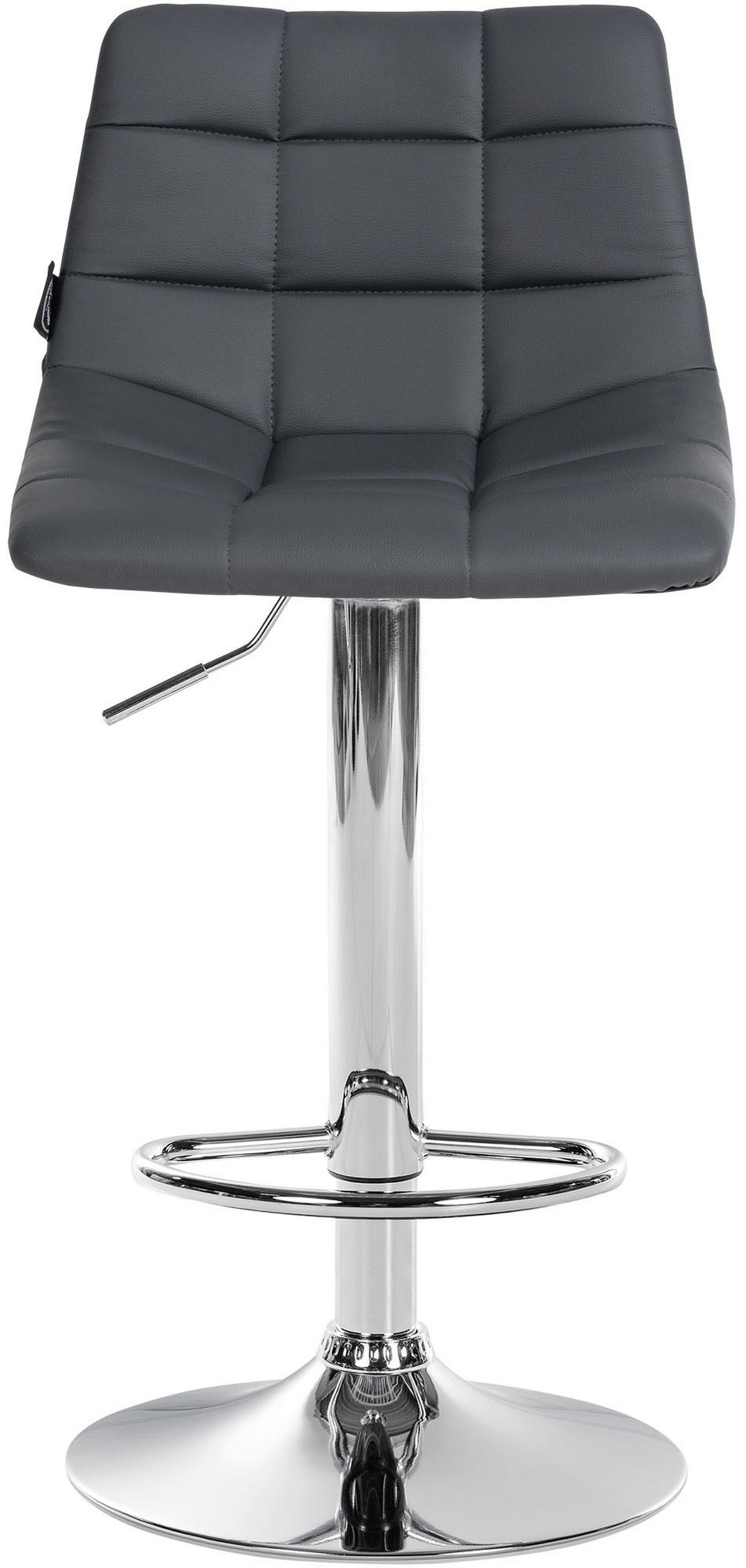 BARHOCKER Jerry Kunstleder 87-108,5x43x46,5 cm Grau - Grau, Leder (43/87/46.5cm) - furnicato