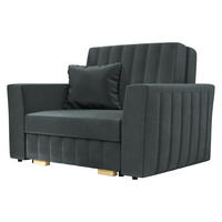 SCHLAFSOFA Viva Glam I - Graphitfarben/Naturfarben, Holz/Kunststoff (115/85/98cm) - MIRJAN24