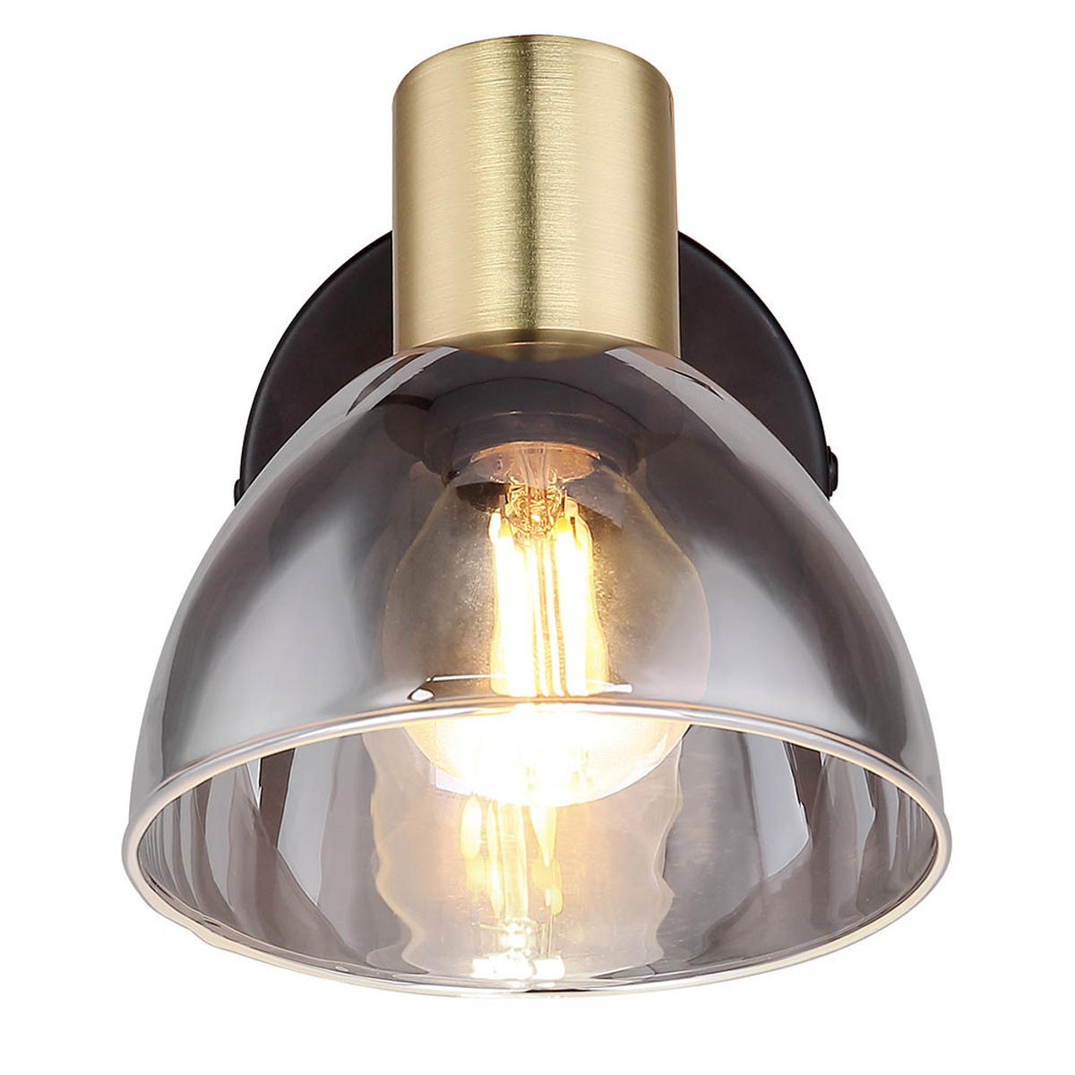 WANDLEUCHTE Metall Schwarz beweglicher Spot - Schwarz, Glas (11/11.5/15cm) - Globo Lighting