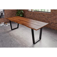 ESSTISCH HERO - Beige/Schwarz, Holz/Metall (100/200/77cm) - SAM