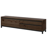 TV-BOARD Kernbuche 220x40x56 tabacco braun geölt VILLANDERS #254 - Braun, Holzwerkstoff (220/56/40cm) - Massivmoebel24
