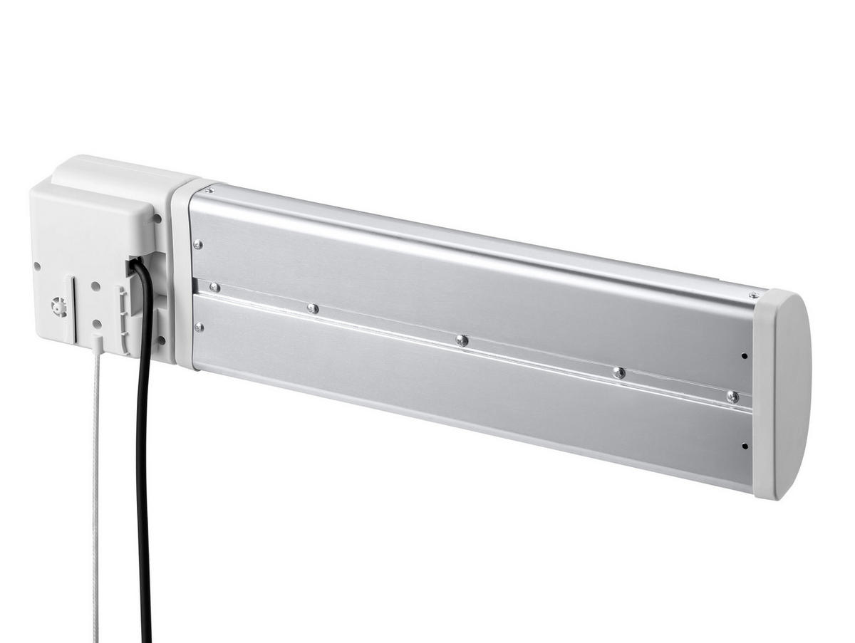 HALOGEN-HEIZUNG für Wandmontage Weiß für Außenbereich und Bad 1200 W - Weiß, Kunststoff/Metall (55/10/13cm) - Purline