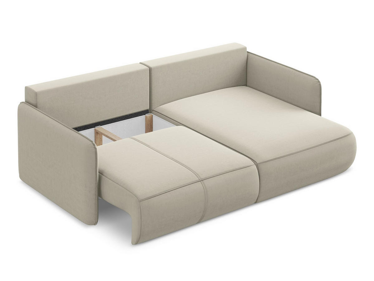 WOHNLANDSCHAFT Samt Stoff Blau - Blau/Petrol, Textil/Metall (317/86/162cm) - Makamii