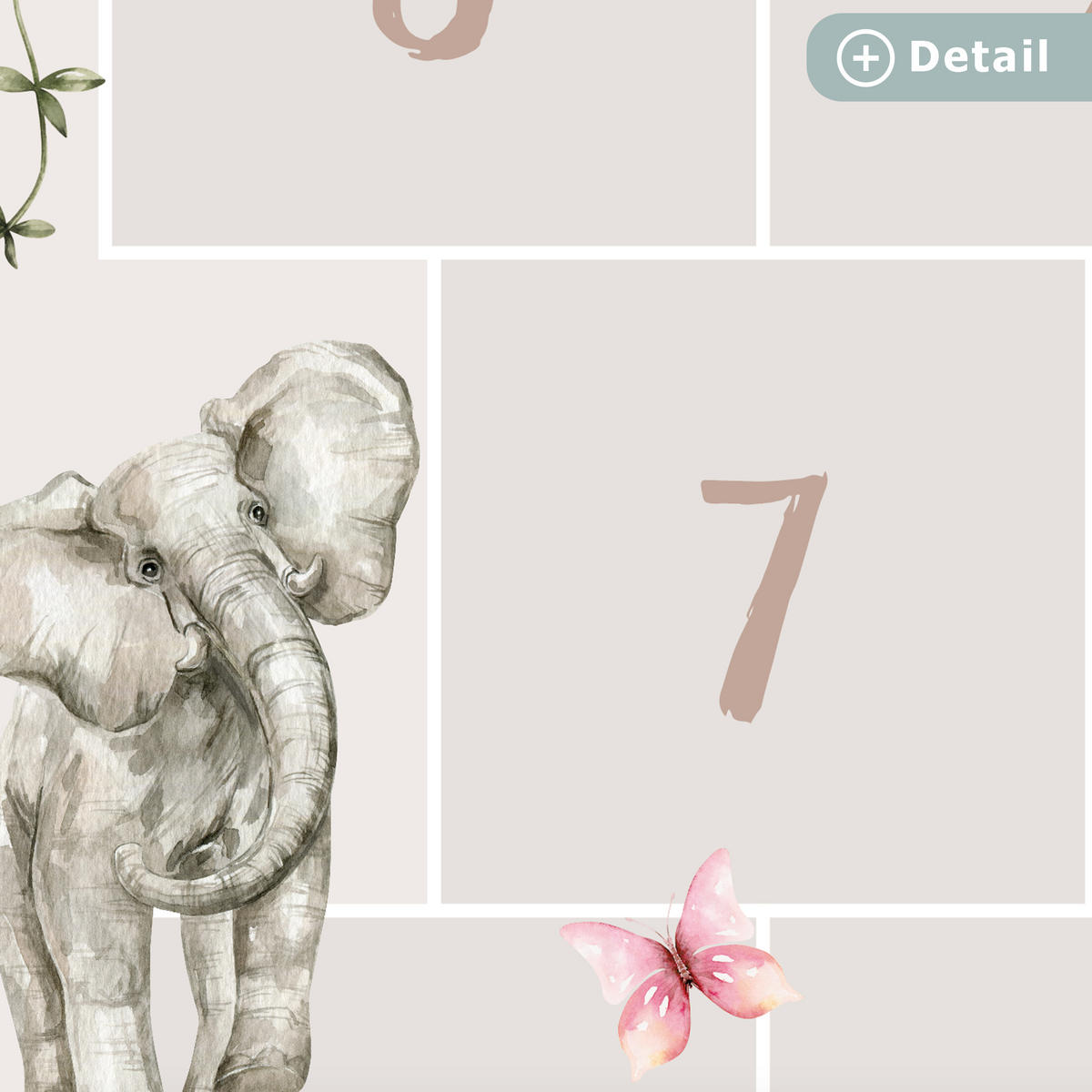 KINDERTEPPICH Hüpf - Tiere - Safari - Aquarell - Kinder 90x270 cm - Multicolor, Kunststoff (90/270cm) - MuchoWow