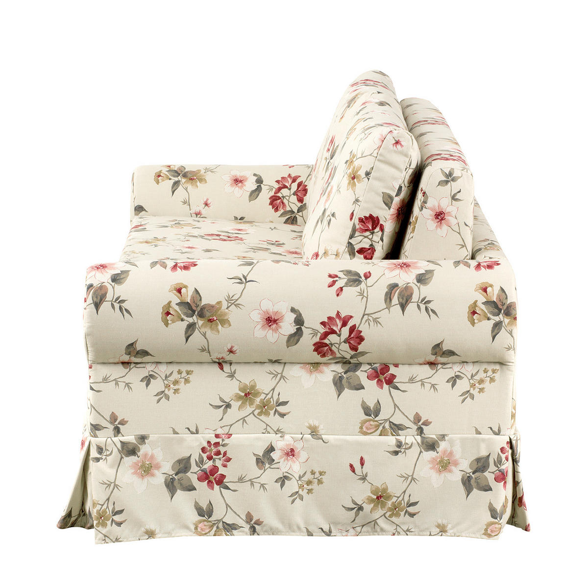 SCHLAFSOFA mit Husse - Rot/Creme, Textil (165/90/90cm) - home24