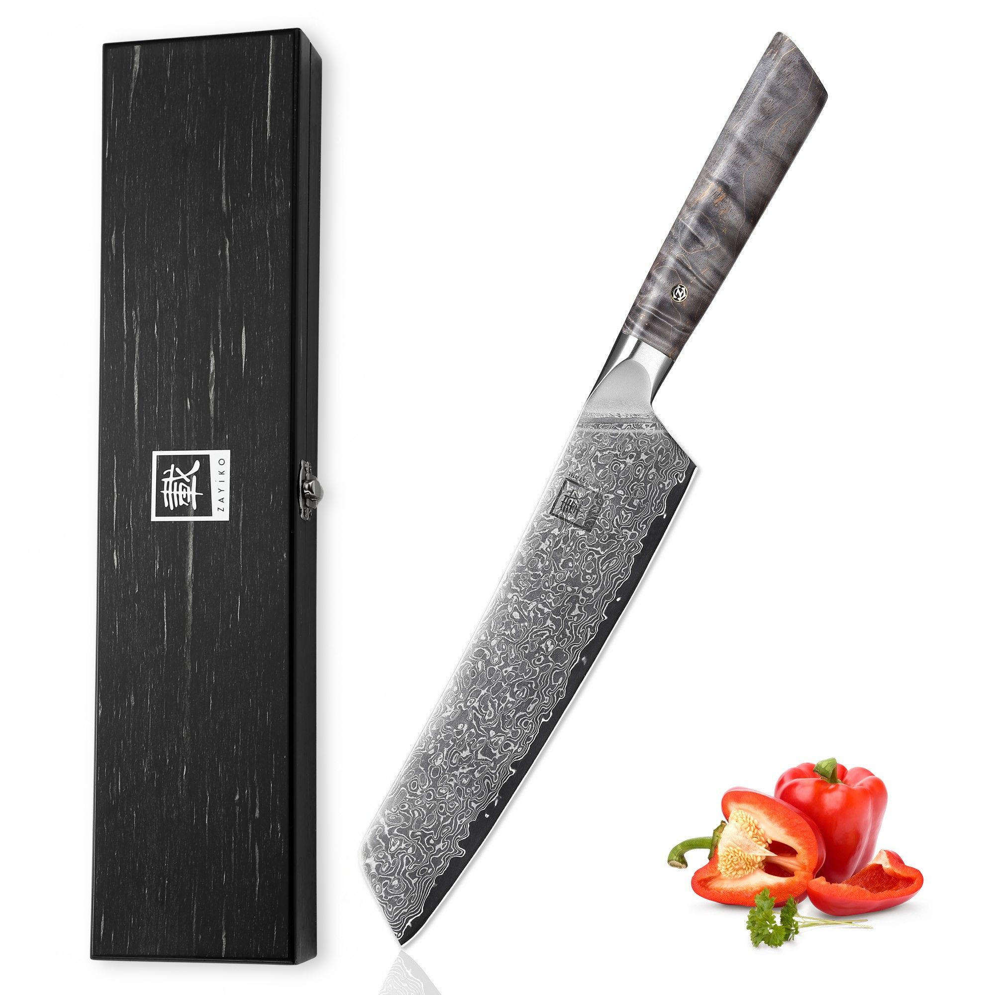 CHEFMESSER Daito Professional Series Damast - Ahornfarben, Holz/Metall (34cm) - Zayiko