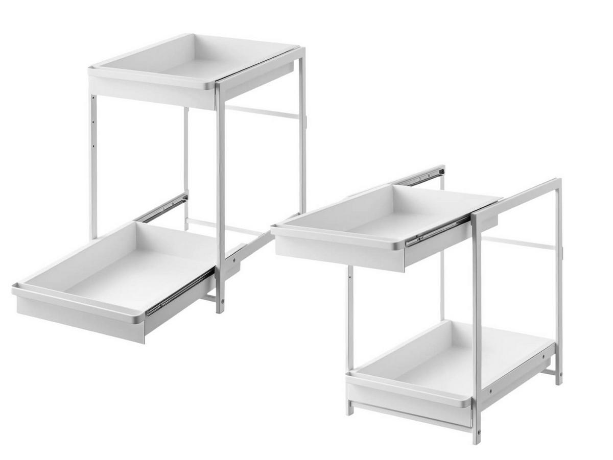 SPÜLSCHRANK-REGAL Tower weiß 42/30/45 cm - Weiß, Metall (30/45/42cm) - Yamazaki
