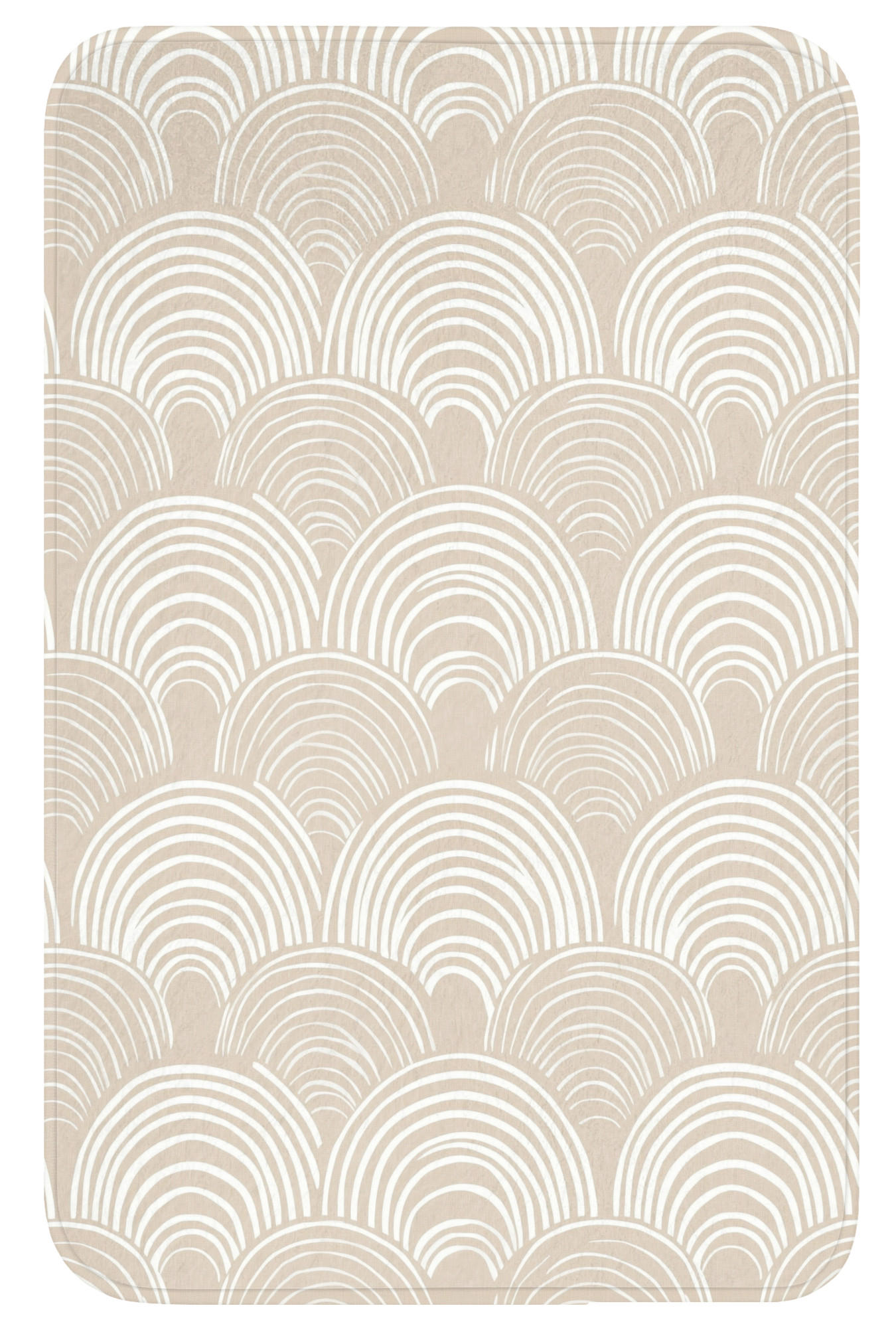 OnlyWow WC PŘEDLOŽKA Vlny - Textura - Béžová 50x80 cm