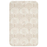 WC PŘEDLOŽKA Vlny - Textura - Béžová 50x80 cm - kašmírová, textil/plast (50/1cm) - OnlyWow