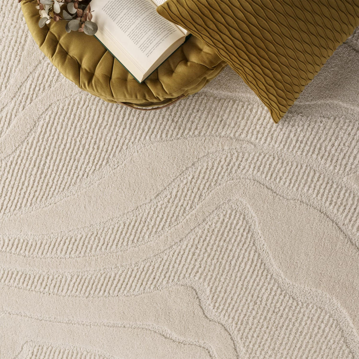 FLACHWEBETEPPICH Boho Creme 80 x 150 cm - Creme, Kunststoff (80/150cm) - TT Home