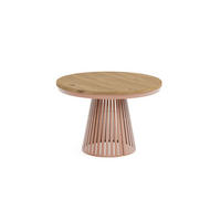 ESSTISCH Cone Bis - Eichefarben/Kupferfarben, Holzwerkstoff/Metall (120/120/76cm) - Meblini