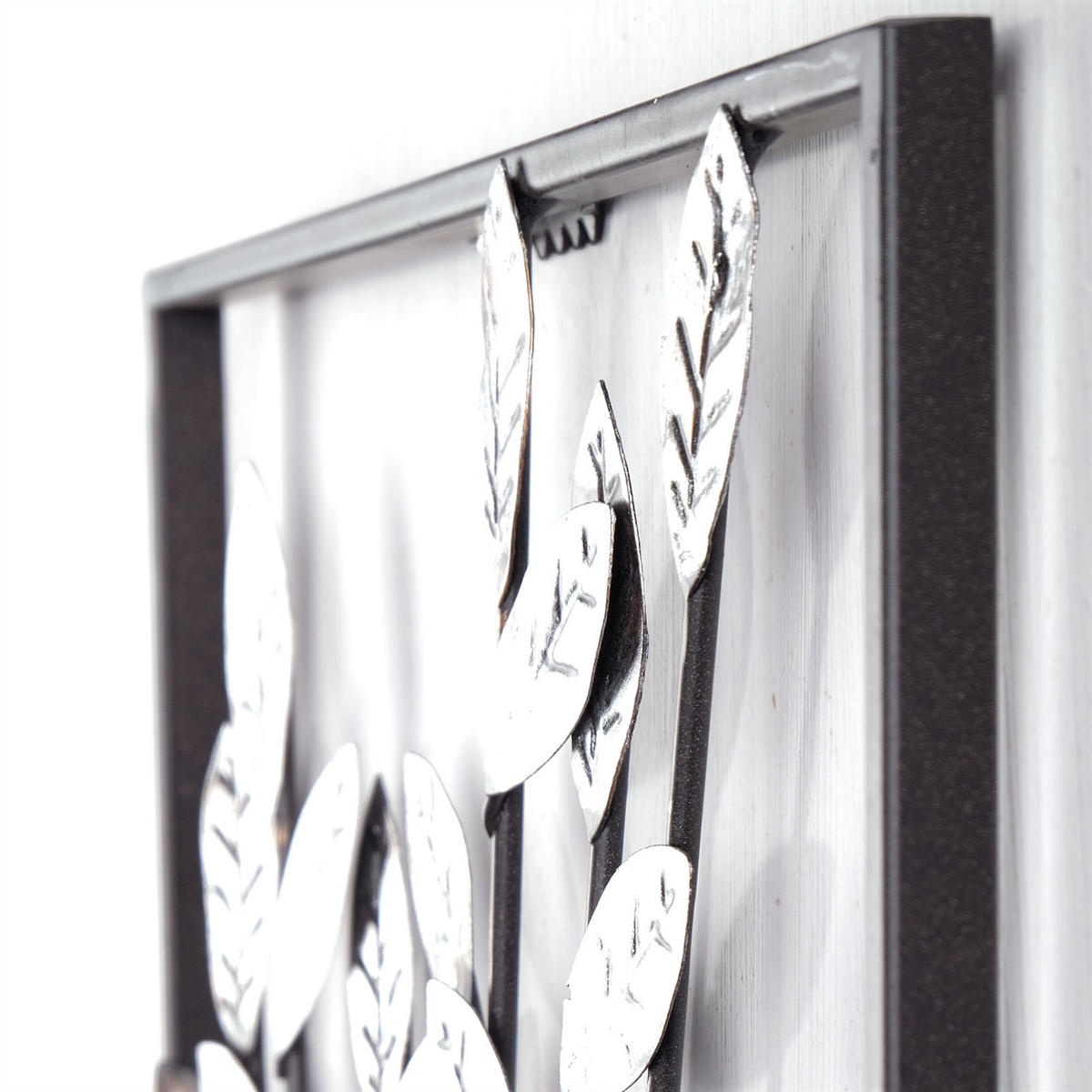 WANDDEKO Zweige Metall silber/braun - Silberfarben, Metall (30/61/2cm) - DESIGN DELIGHTS