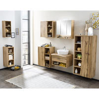 BADMÖBEL-SET 7-TLG. Kahla-03 - Braun, Holzwerkstoff (221/200/52cm) - Lomado