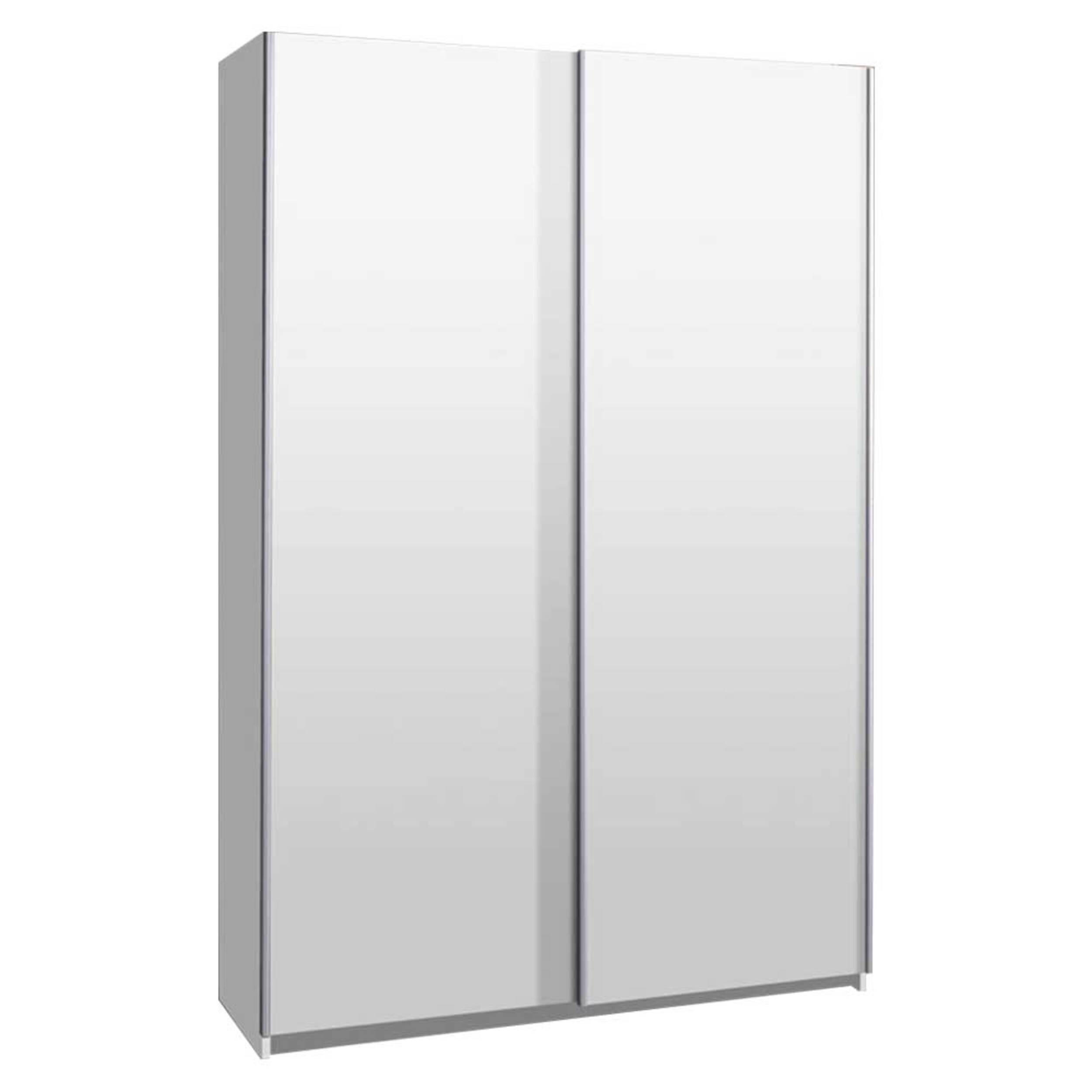 SCHIEBETÜRENSCHRANK - Kleiderschrank Madison - Weiß - Weiß, Holzwerkstoff (135/211/50cm) - Möblo