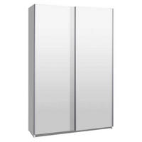 SCHIEBETÜRENSCHRANK - Kleiderschrank Madison - Weiß - Weiß, Holzwerkstoff (135/211/50cm) - Möblo
